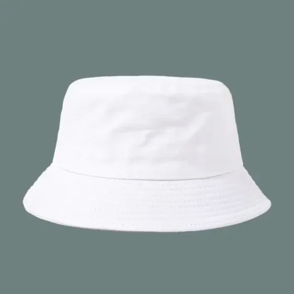 2/$30 NEW! Bucket Hat Solid White #YY/1 - Picture 3 of 5